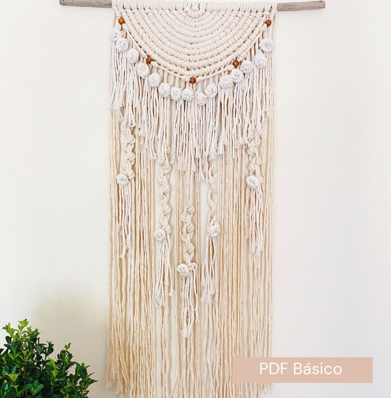 Macramé Decorativo Tapiz Flores